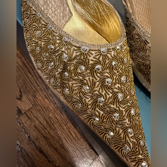 Nine West Studio Gold NWPOMPANO Heels Sandals - Picture 4 of 10